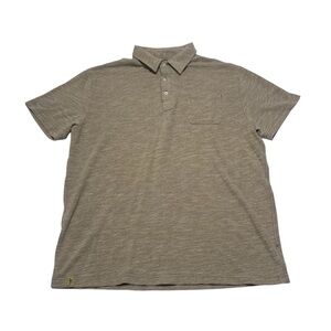 Tre Vero Tan Polo Men’s Size Large Front Right Pocket Preppy Grandpacore
